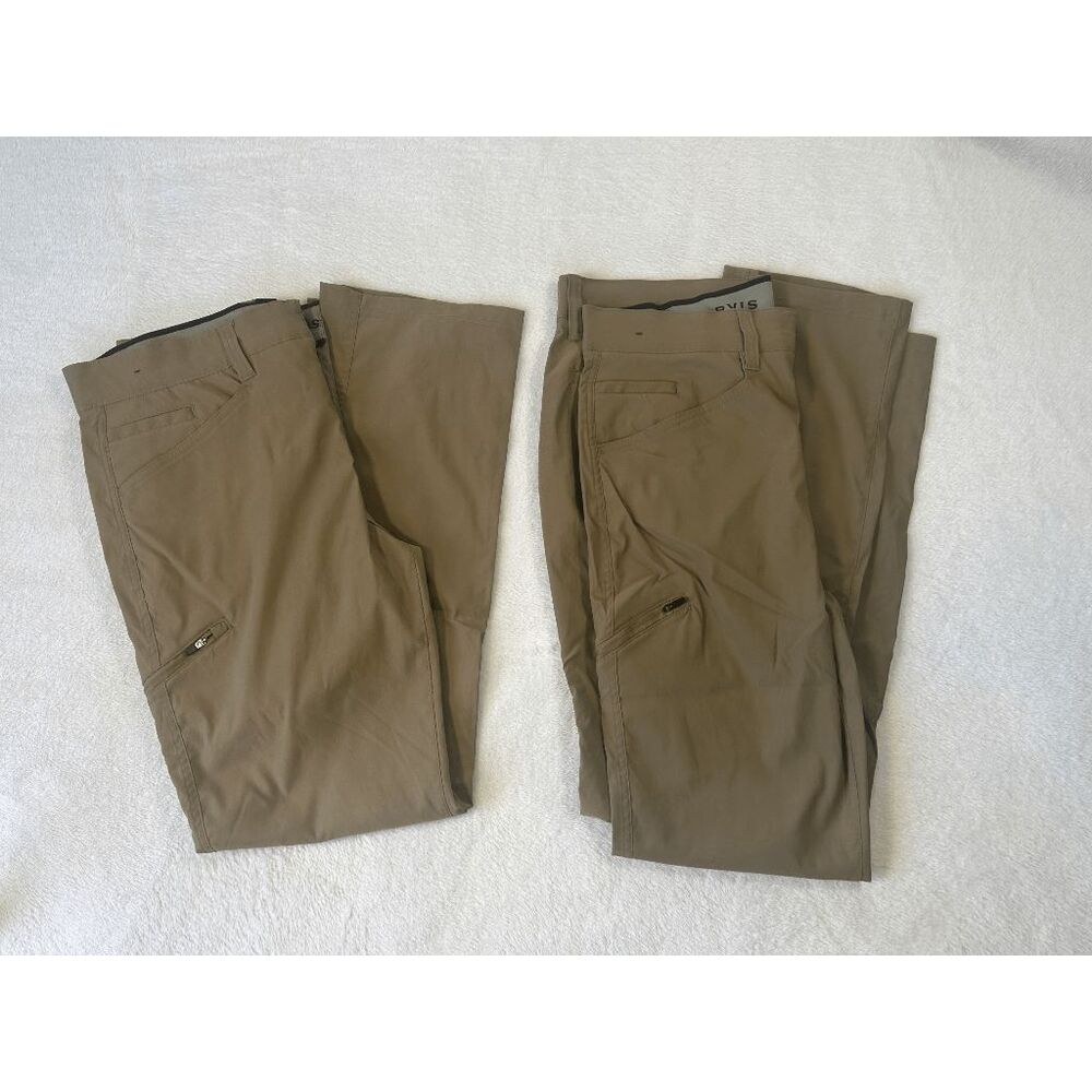 Men's Orvis Stretch Water Repellent Pants Lot of Two Size 34/32 & 34/34 Chinos